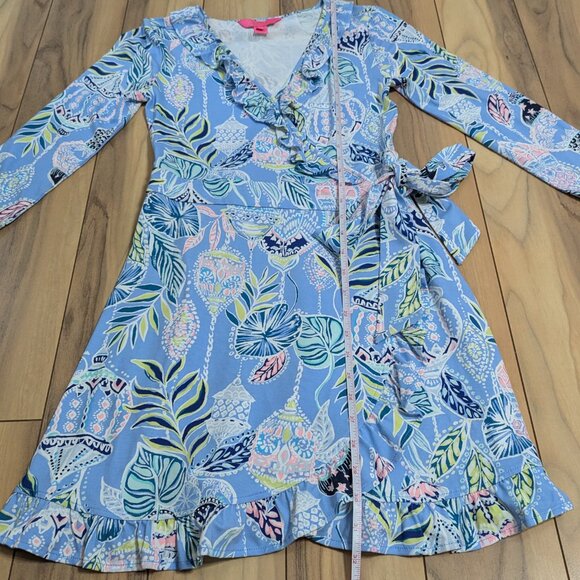 EUC! Lilly Pulitzer Jessalynne Romper Blue Peri Lapis Lanterns Size XS $178 - Picture 6 of 14